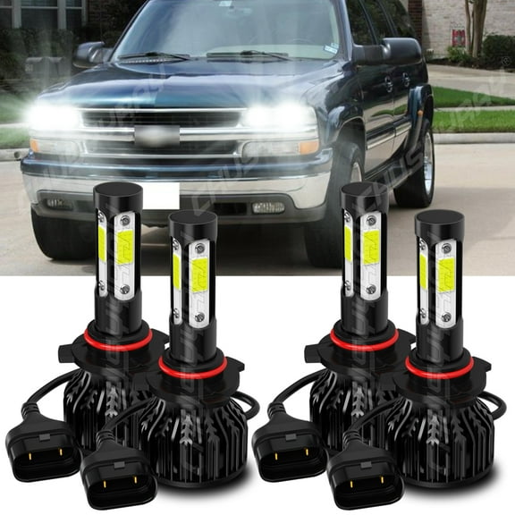260W 26000LM Combo LED Headlight High/Low Beam 6000K White 9005 9006 Bulbs Kits Bright