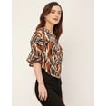 thumbnail image 3 of Moomaya Short Sleeve V Neck Printed Cotton Top - Women's Casual Cotton Top, 3 of 9