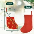 thumbnail image 3 of 24 Pack Christmas Stockings Bulk,Traditional Red and White Christmas Stockings for Fireplace Decoration White Cuff with Gold Snow Christmas Stockings for Christmas Holiday Decorations, 3 of 7