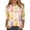 Multicolor, variant on Ladies' Easter Cartoon Print Round Neck Seven Quarter Sleeve Top Multicolor M