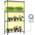 thumbnail image 1 of Plant Stand with Grow Light Grow Light Shelf with Cover and Thermometer Plant Shelf with Grow Light Full Spectrum Light Mini Plant Stand with Timer for Seed Starting ( s Light, 1 of 9