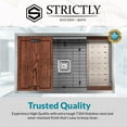 thumbnail image 6 of Strictly Sinks 32” Undermount Workstation Kitchen Sink - Stainless Steel 16 Gauge Single Bowl Sink, 6 of 9