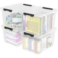 thumbnail image 1 of 40 Quart Plastic Storage Bin with Lid, Clear Storage Tote Bin, Pack of 4, 1 of 5