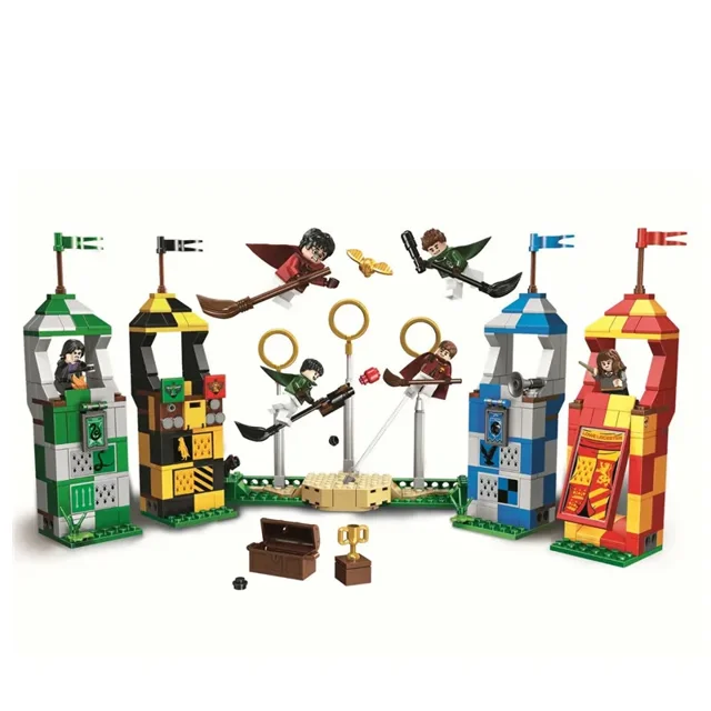 Nueva película Quidditch Match bloques de construcción juguetes para niños regalos de navidad compatibles con 75956