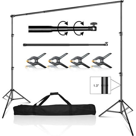 Condition photo showing New/Like New for emart 10 x 10 ft photo video studio heavy duty adjustable backdrop support system kit  photography muslin background stand with carry bag