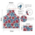 thumbnail image 7 of Pioneer Flower Floral Print Pattern Apron-Garden Aprons for Women with Pockets-Cotton Linen Waterproof Kitchen Cooking Gardening Aprons Adjustable for Kitchen,Cooking,BBQ and Salon 33x27 Inch, 7 of 7