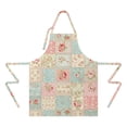 thumbnail image 2 of Pioneer Flower Floral Print Pattern Apron for Women and Men, Cotton Linen Waterproof with Pockets, Adjustable, 33x27 Inch for Kitchen, Gardening, BBQ, Salon, 2 of 6