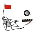 thumbnail image 1 of Cubo trasero jaula antivuelco estante Control remoto 1:10 simulación actualización neumático techo lámpara conjunto modificación piezas Kits de construcción modelo Estante negro Bandera roja Vogacara FN010314-04B, 1 of 6
