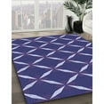 thumbnail image 3 of Ahgly Company Machine Washable Indoor Round Transitional Medium Slate Blue Area Rugs, 6' Round, 3 of 7