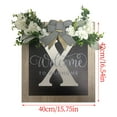 thumbnail image 3 of Uklsqma Last Name Year Round Front Door Wreath | Decorative Wood Hanging Plaque with Ribbon | Handmade Painted Monogram Sign | Home Entryway Wall Decor | Wedding Gift Housewarming Anniversary, 3 of 4