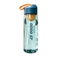 thumbnail image 2 of Torqee Clear Plastic Water Bottle,550ml Transparent Sports Bottle with Blue Flip Top Carry Lid,Reusable Leakproof Drink Bottle for Gym Travel Office Outdoor,6.4x20.5cm, 2 of 5