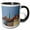 Black/White, variant on 3drose, Denmark, Helsingoer, Historic Architecture - Eu07 Cmi0104 - Cindy Miller Hopkins, 11oz Two-tone Black Mug