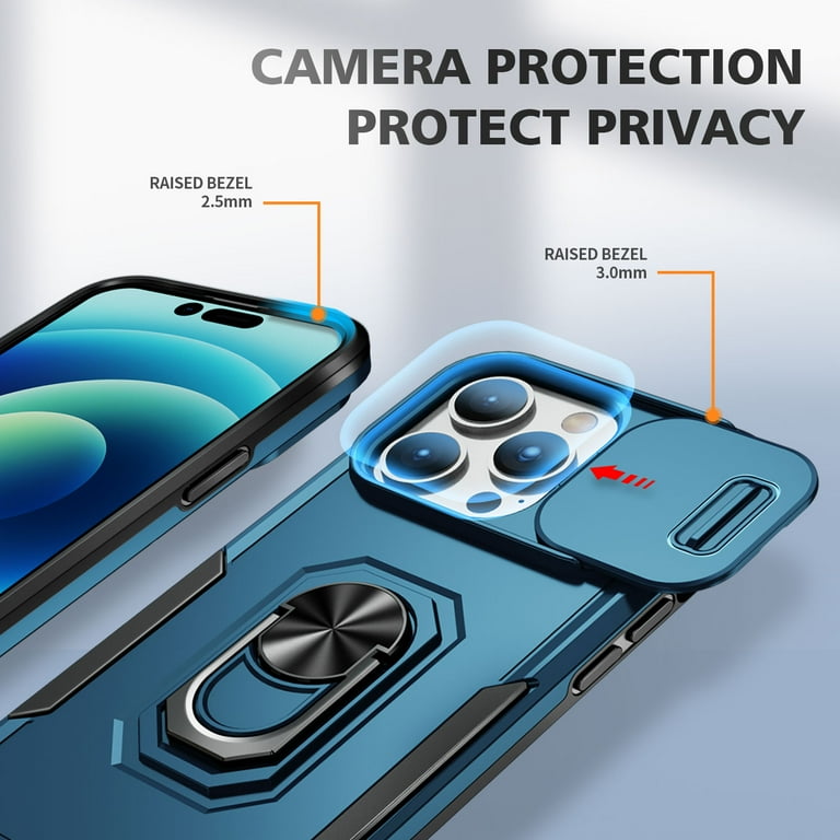 for iPhone 14 Pro Max Hard Case, with Camera Cover & Kickstand Holder, Built-in 360°Rotate Ring Stand Anti-scratch Drop Protection Magnetic Phone Case for iPhone 14 Pro Max Hard Case, with Camera Cover & Kickstand Holder, Built-in 360°Rotate Ring Stand Anti-scratch Drop Protection Magnetic Phone Case
