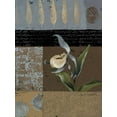 thumbnail image 2 of Loreth, Lanie 15x18 Gold Ornate Wood Framed with Double Matting Museum Art Print Titled - Slipper Orchid in Blue II, 2 of 4