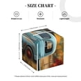 thumbnail image 4 of Gukieu Vintage Truck Farm Scene Print Leather Tissue Box, PVC Waterproof Velcro Opening and Closing Square Tissue Box Holder, Suitable for Home and Office Decoration, 4 of 7