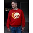 thumbnail image 2 of Layered Alien Emoji Vibes - Retro Galactic Graphic Men's Sweatshirt, 2 of 4