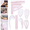 thumbnail image 1 of BEADCEST 9pcs French Curve Ruler for Pattern Making Plastic Pink for DIY Crafts, 1 of 6