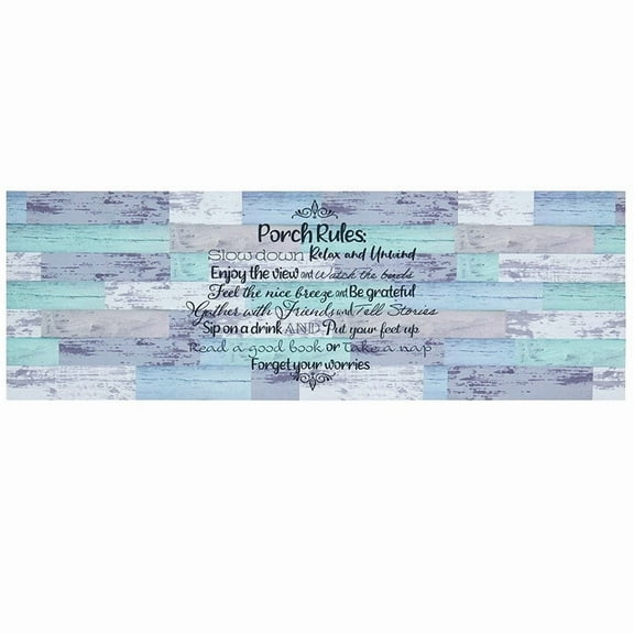 Porch Rules Indoor/Outdoor Area, Accent, or Runner Rug