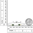 thumbnail image 3 of Gem Stone King 1.14 Ct Oval Green Chrome Diopside 925 Silver and 10K Yellow Gold Lab Grown Diamond Bracelet for Women, 3 of 4