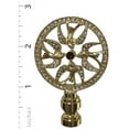 thumbnail image 3 of Royal Designs, Inc. Bird Filigree Design Crystal Embelishments Finial for Lamp Shade, F-5070PB-1, Polished Brass, Single, 3 of 4