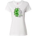 thumbnail image 3 of Inktastic Mental Health Awareness Green Sunflower Ribbon Women's T-Shirt, 3 of 5