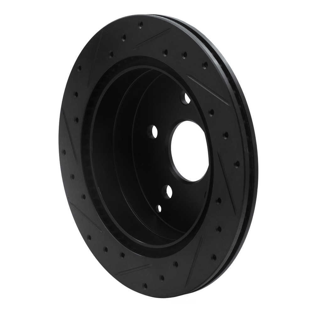 Dynamic Friction Company 633-48058R DFC Brake Rotor - Drilled And Slotted - Black