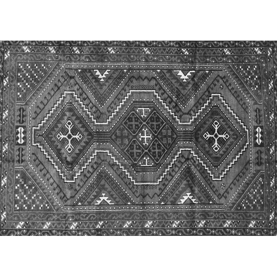 Ahgly Company Indoor Rectangle Persian Gray Traditional Area Rugs, 3' x 5'
