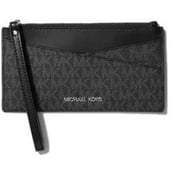 Michael Kors Womens Jet Set Medium Logo Crossover Wristlet Wallet, Black