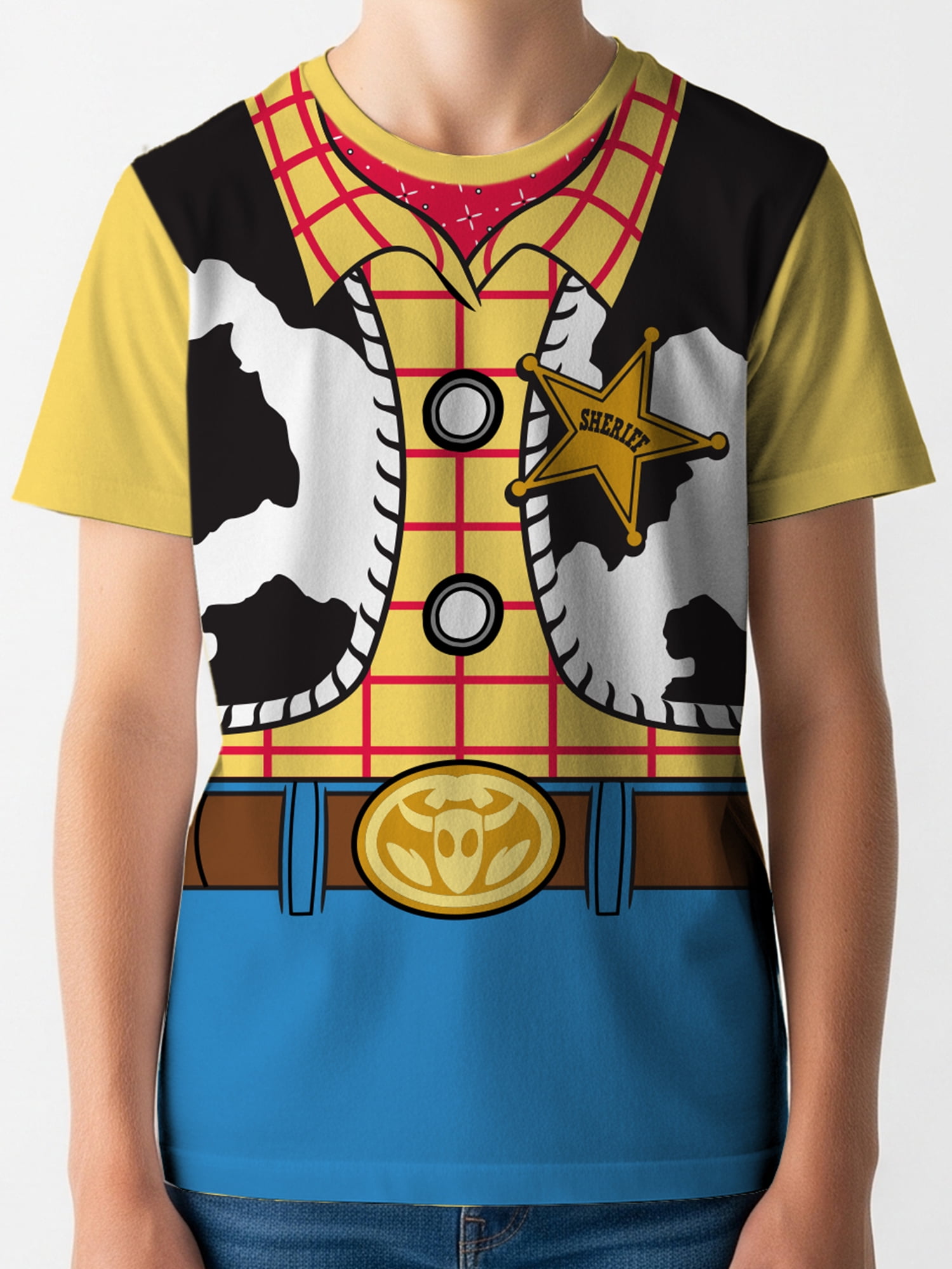 Toy Story Woody Boys Short Sleeve Graphic Costume T-Shirt, Sizes 4-18