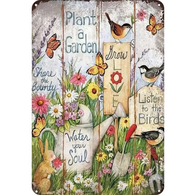 Hojalata Rectangular 20*30cm Plano Serie Bodegones Jardín (1)