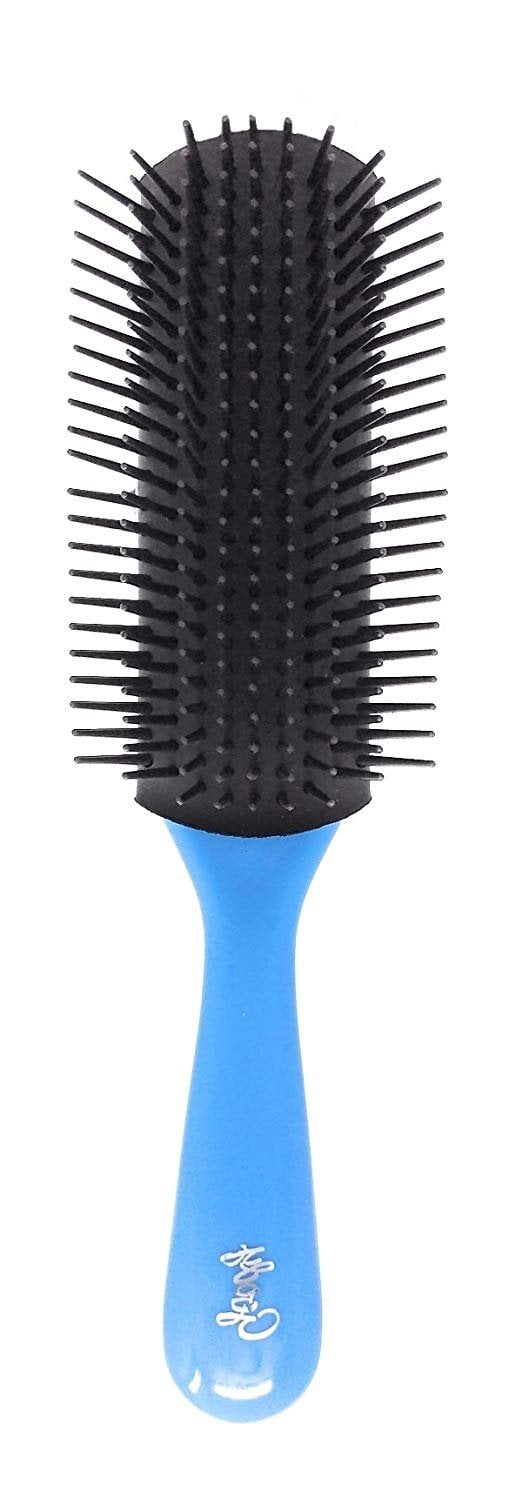 Straight Talk Flat Styler Rubber Bristle Hair Brush with Rubber Handle