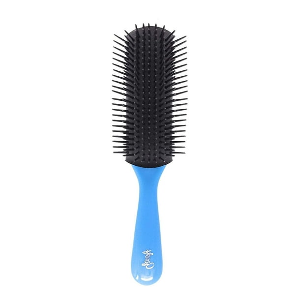 Straight Talk Flat Styler Rubber Bristle Hair Brush With Rubber Handle Blue Gray Walmart Com Walmart Com