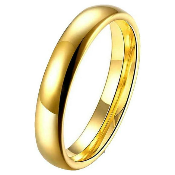 Qarigey 2 uds anillo Simple titanio acero esfera de anillos elegantes accesorios de ropa joyería boda compromiso hombres Ropa, zapatos y accesorios Miscelánea Dorado 9 #