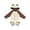 Natural & Brown w Ears, variant on Titi's Little Peanut Boys or Girls Long Sleeve Baby Bodysuit