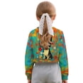 thumbnail image 2 of COEQINE Girls Crop Top Sweatshirt Long Sleeve Crewneck Loose Fit Fall Winter Pullover Fashion Outfits for Age 9-10 Kids for Back to School, Boston Terrier Heart, 2 of 7