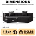 thumbnail image 4 of FENGFAN Chenille Symmetrical Curved Modular Semi Circular Sectional Sofa with Throw Pillows No Assembly Required 1 Pack, 4 of 10