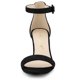 thumbnail image 3 of Sandalias De Tacón Grueso Correa De Tobillo Transparente Gamuza Sintética Para Mujeres Negro 38, 3 of 7
