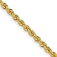 thumbnail image 1 of Diamond2Deal 14K Yellow Gold 3.3 mm Regular Rope Chain Necklace for Mens 22", 1 of 7