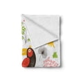 thumbnail image 2 of Birds Soft Flannel Fleece Blanket, Tropical Themed Exotic Birds Alluring Keel-Billed Toucan Pinky Flamingo and Pelican, Cozy Plush for Indoor and Outdoor Use, 50" x 70", Multicolor, by Ambesonne, 2 of 6