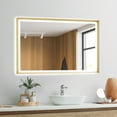 thumbnail image 6 of Altair Anti-Fog Dimmable Bathroom LED Vanity Mirror, Matte Black or Gold - 3 Sizes up to 48", 6 of 7
