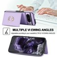 thumbnail image 3 of ELEHOLD Case for Google Pixel 8 Pro,Business PU Leather Stand Case with Card Holder & Ring Holder,Violet, 3 of 8