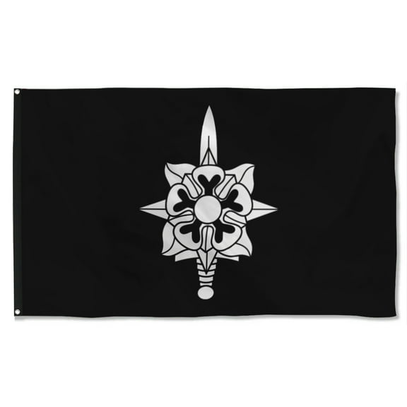 Cayyon Military Intelligence Branch Black And White Flag 3x5Feet Military Banner with 2 Brass Grommets