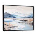 thumbnail image 2 of Designart "Canadian River Mountain Minimalism I" River Mountain Floater Framed Canvas Wall Art, 2 of 5