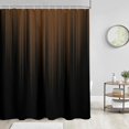 thumbnail image 2 of Brown and Black Shower Curtain Ombre Mens Gothic Tan Dark Striped Art Boho Unique Mid Century Aesthetic Minimalist Fabric Home Bathroom Decor Bathtub Set with 12 Hooks, 72x72, Modern, 2 of 6