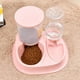 thumbnail image 4 of Dispensador automático de agua y comida para mascotas, cuenco de plástico para perros y gatos. Ideal para viajes. Rosa, 4 of 8