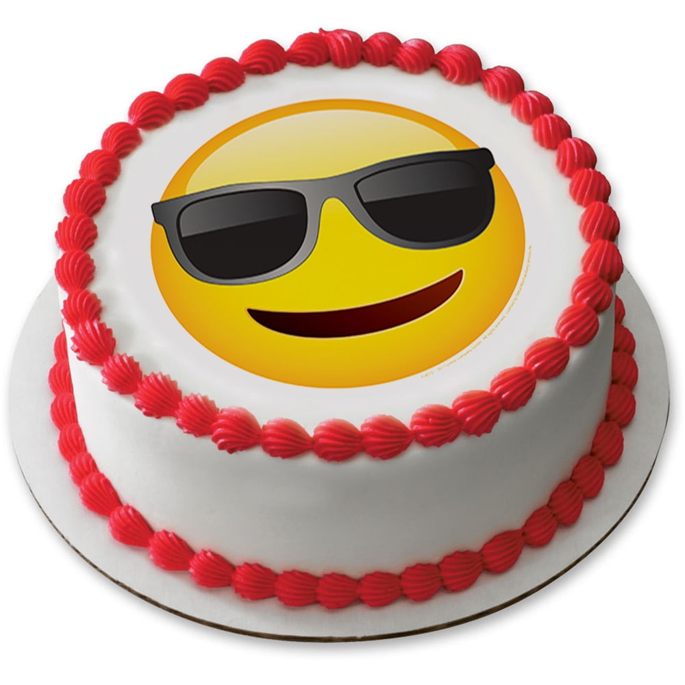 sunglasses emoji cake