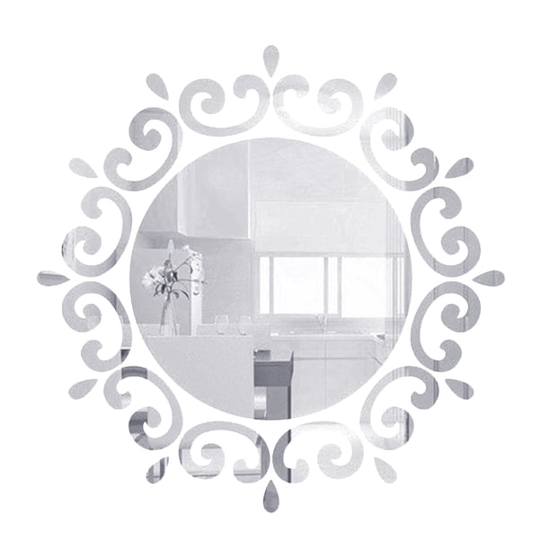 Pegatinas de pared de espejo de lámpara de cristal 3D extraíble DIY papel tapiz de acrílico calcomanías de decoración de habitación en casa sidaley JJ21047-01