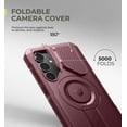 thumbnail image 4 of Funda Dexnor para Samsung Galaxy S25 Plus con funda de cámara, color granate, 4 of 7