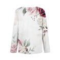 thumbnail image 4 of Cutuoiiu Athletic Shirts for Women Fashion Print Square Neckline Casual Button Long Sleeve Tops Gifts, 4 of 7