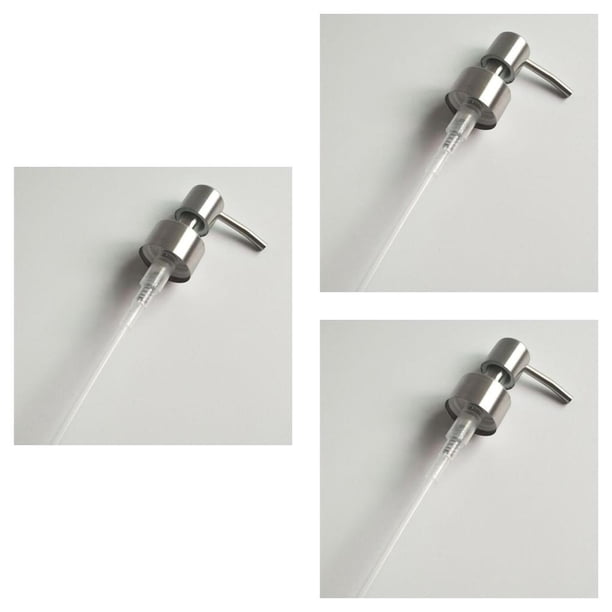 Ounissouiy 2pcs Lotion Dispenser Heads Hand Pump 304 Sink Nozzles Shampoo Soft Soap Foam Manual with Supply Tube Nozzle Stainless Steel Type1 Ounissouiy CBP126052